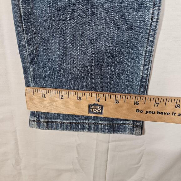 Levis 524 Too Superlow Jeans Womens 32x32* Blue Medium Wash Low Rise Bootcut - Picture 8 of 11
